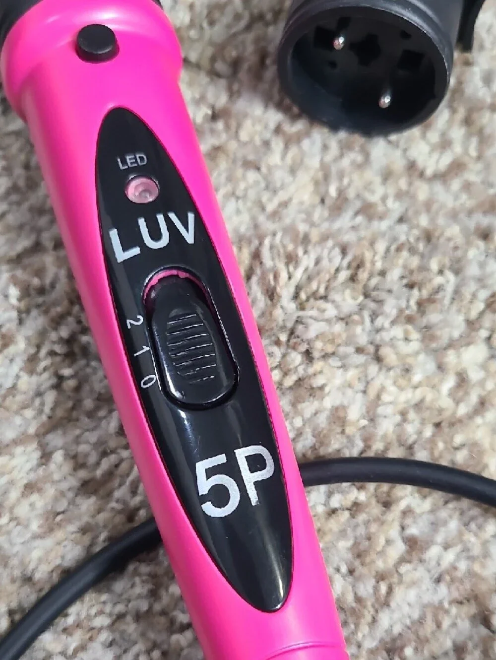 LUV 5P Interchangeable Curling Wand Set - Hot Pink